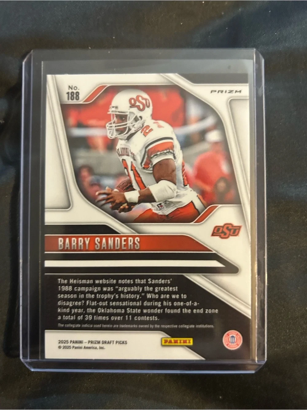 Panini Gold Prizm Football Trading Card - Orange, White